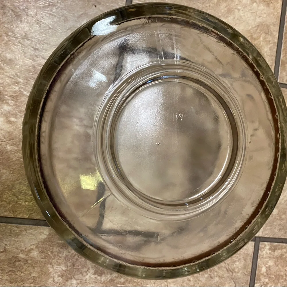 Glass Punch Bowl with Doves and Butterfly Motif Wedding Engagement Formal